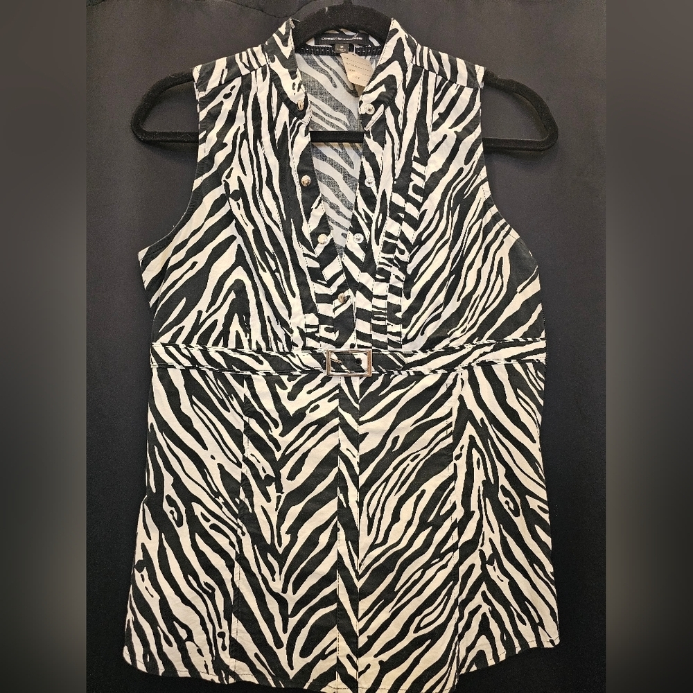 Zebra, Print ,Sleeveless,Top, Summer, Festival, Party, Animal Print, Jersey, Y2k